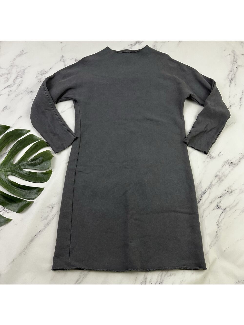 Frank & Eileen Womens Izzie Funnel Neck Sweatshirt Dress Size S Gray Tee Lab
